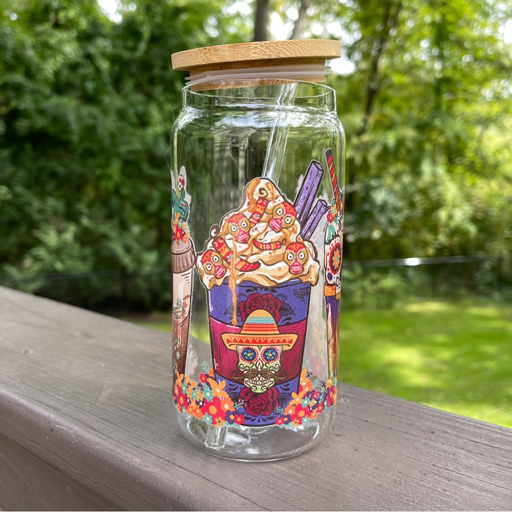 Day of the Dead Glass Tumbler